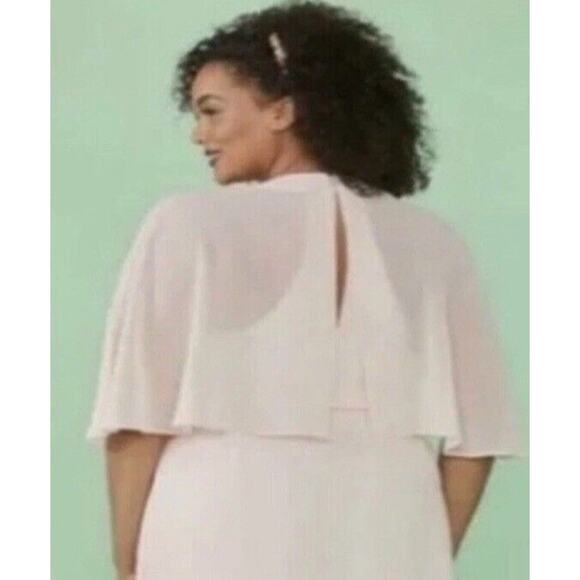 Modcloth Gown Blush Pink Chiffon Size Medium Wrap Dress Queen of Eden Maxi NEW - Picture 6 of 15